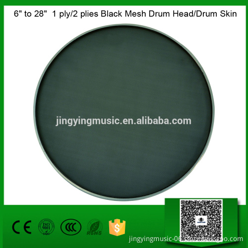 6" to 28" 1 ply/2 plies Black Mesh Drum Heads/Drum Skins